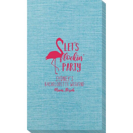 Let's Flockin' Party Bamboo Luxe Guest Towels